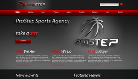 Galeria naszych prac, w kategorii Internet i nowe media Serwis internetowy dla ProStep Sports Agency, autor 