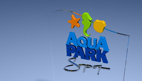 Galeria naszych prac, w kategorii Wizualizacje 3D Wizualizacja oznakowania budynku dla Aquapark Sopot, autor 